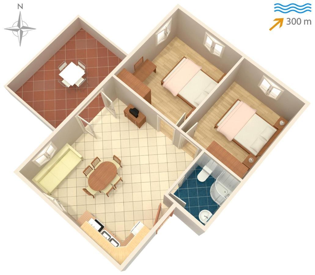 Apartments With A Parking Space Tkon, Pasman - 6216 Bagian luar foto
